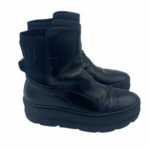 Puma Black Fenty By Rihanna 366266-03 Leather Chelsea Combat Booties 7.5 Street